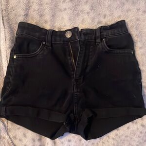 Black Denim Women's Shorts